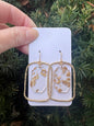 Gold Flaked Chandelier Earrings - Thirty-One Boutique, LLC