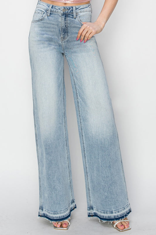 Risen Full Size High Rise Wide Leg Jeans - Thirty-One Boutique, LLC