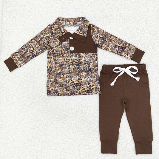 Baby Boys Fall Camo Grasses Pullovers Tops Shirt Pants Clothes Sets - Thirty-One Boutique, LLC