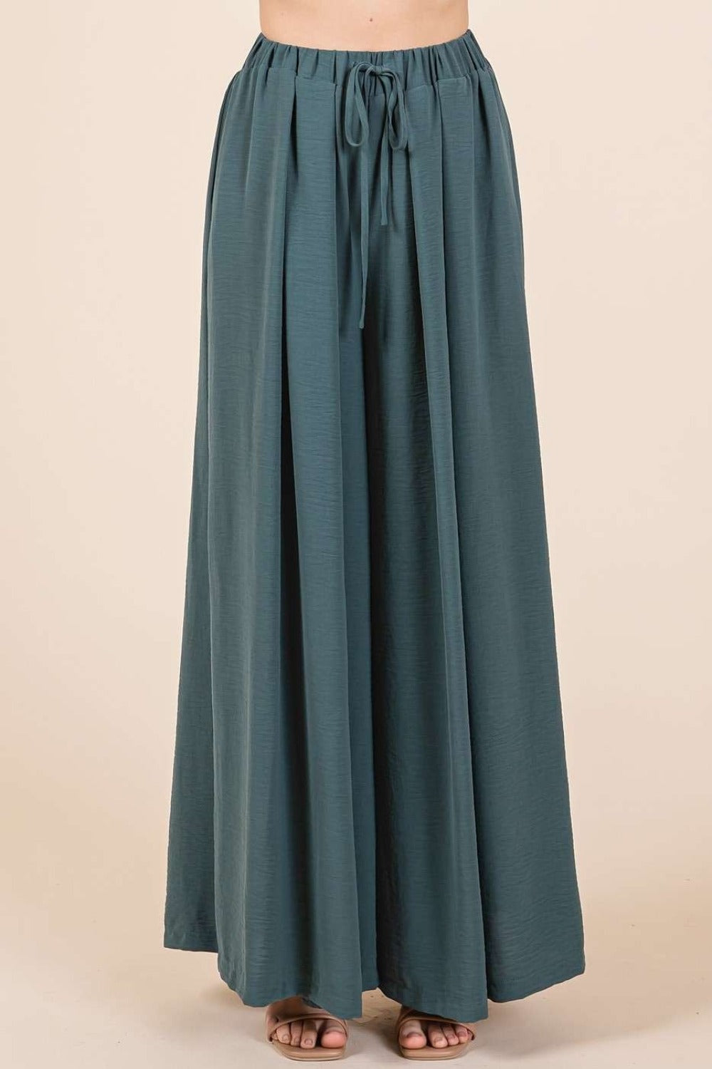 Mittoshop Pleated Wide Leg Pants - Thirty-One Boutique, LLC