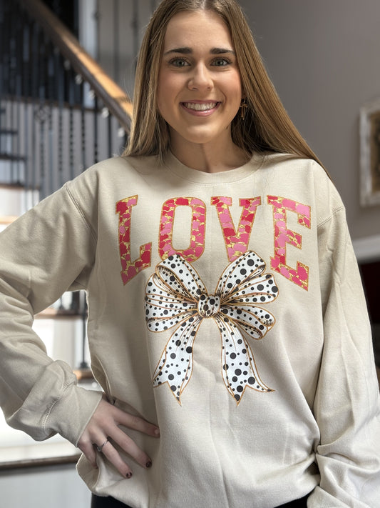 Love with Bow Sweatshirt