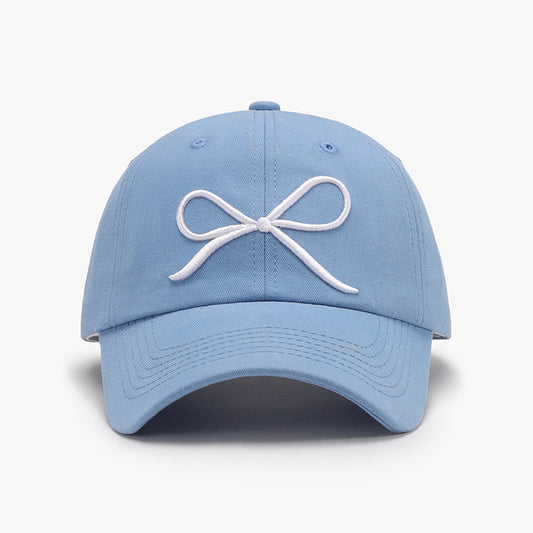 Bow Embroidered Cotton Baseball Cap - Thirty-One Boutique, LLC